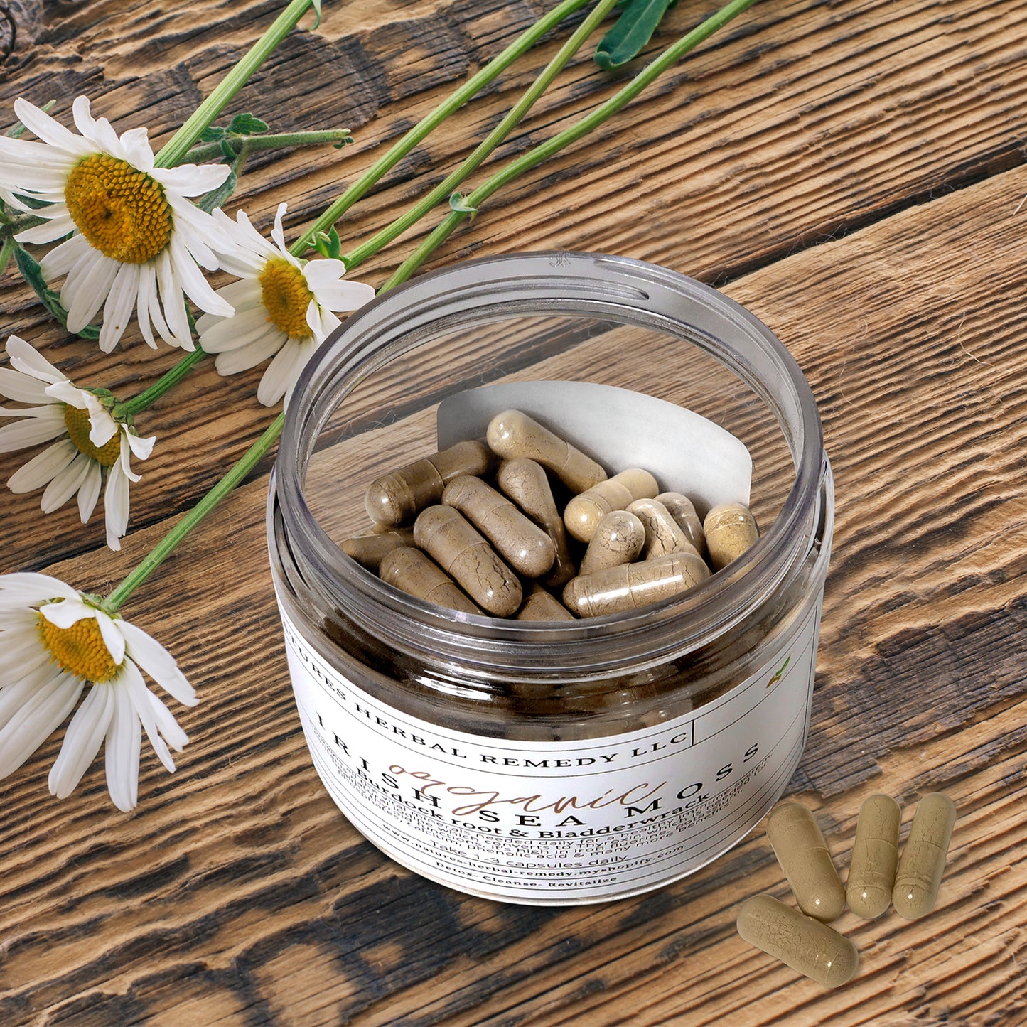 Organic Irish Sea Moss, Burdock root, & Bladderwrack Capsules (30 day supply)
